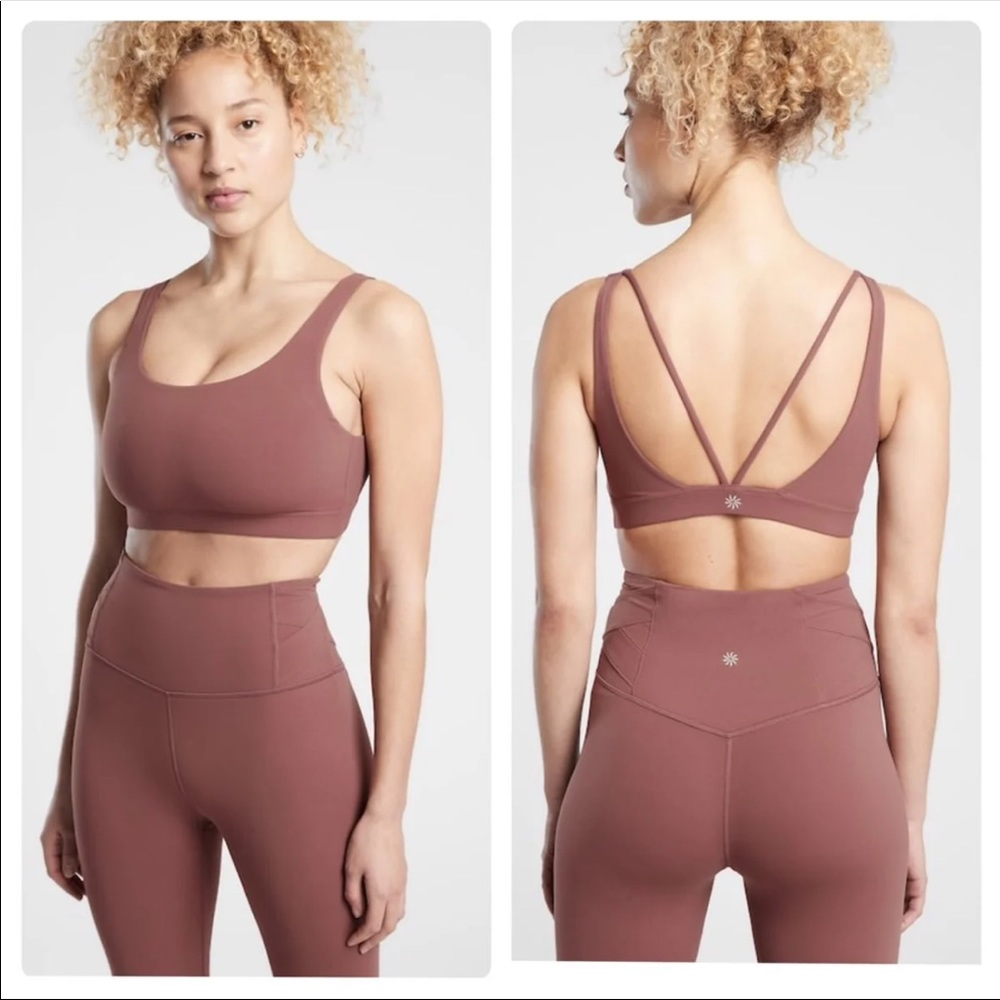 Athleta Salutation 7/8 Pocket Leggings + Exhale Bra Set